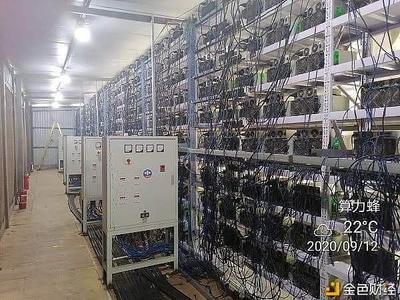 Exterior view of a large-scale cryptocurrency mining farm